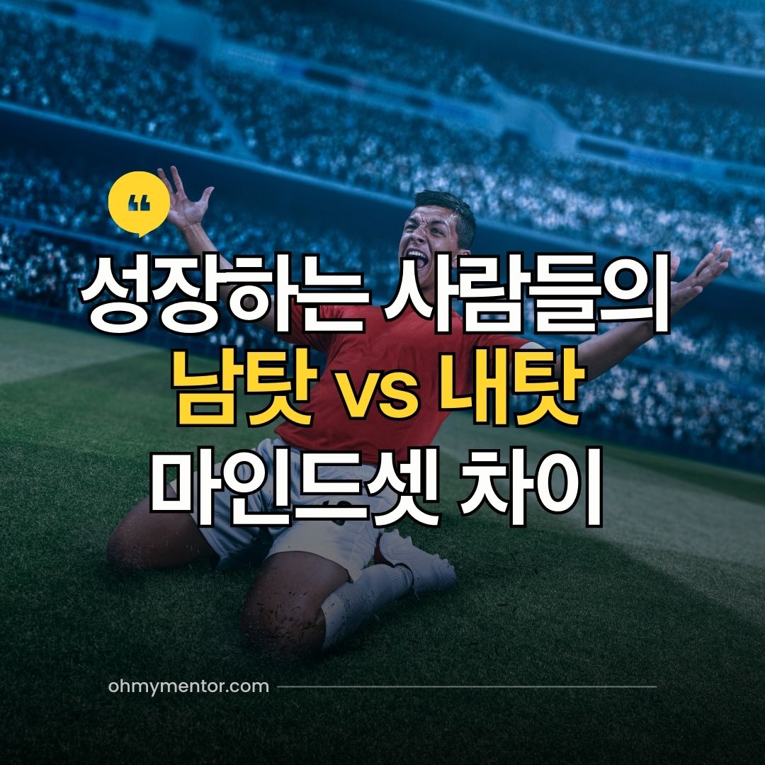 성장하는 사람들의 내탓 남탓 마인드셋 차이